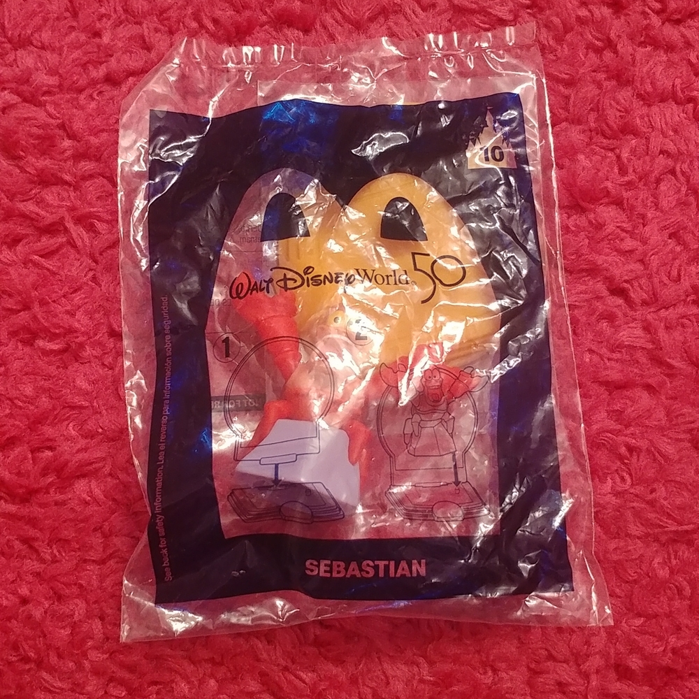 4/$15 🌻 NWT Disney 50th Celebration McDonalds Toy- #10 Sebastian Little Mermaid